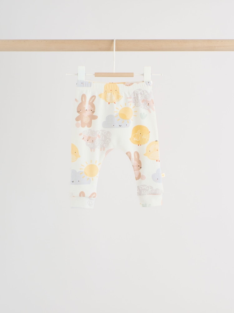 White Bunny Character Print Easter Sweat and Leggings Baby Set (0mths-2yrs)