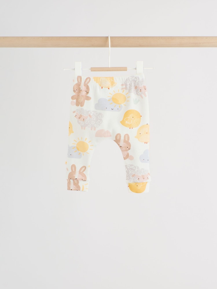 White Bunny Character Print Easter Sweat and Leggings Baby Set (0mths-2yrs)