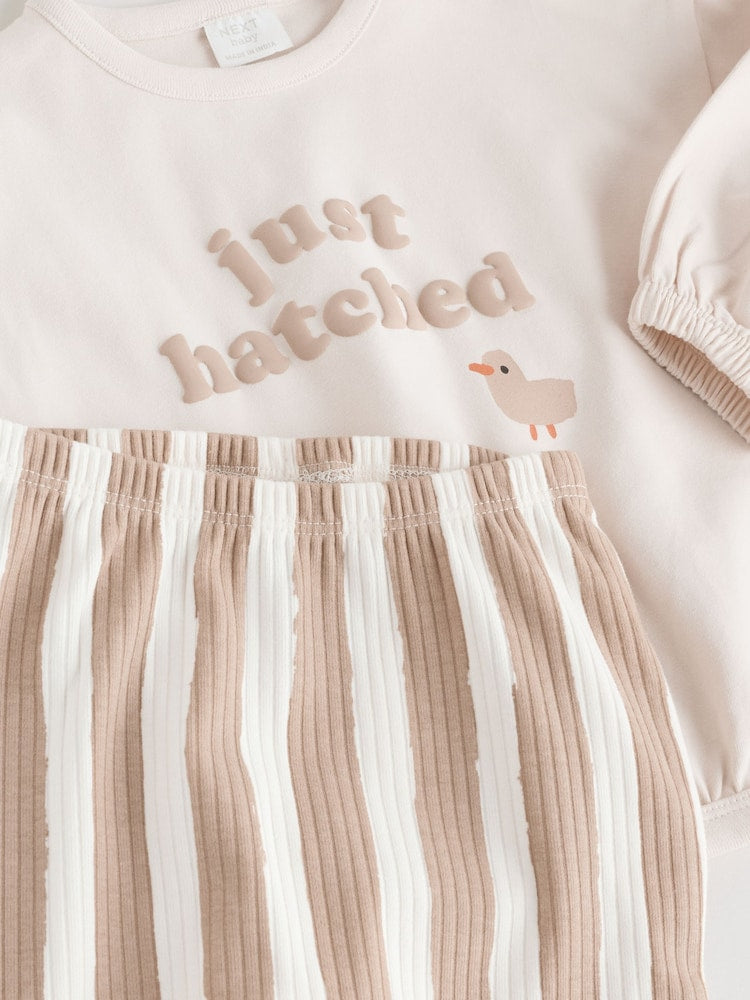 Neutral Just Hatched Baby Sweat and Leggings Set (0mths-2yrs)