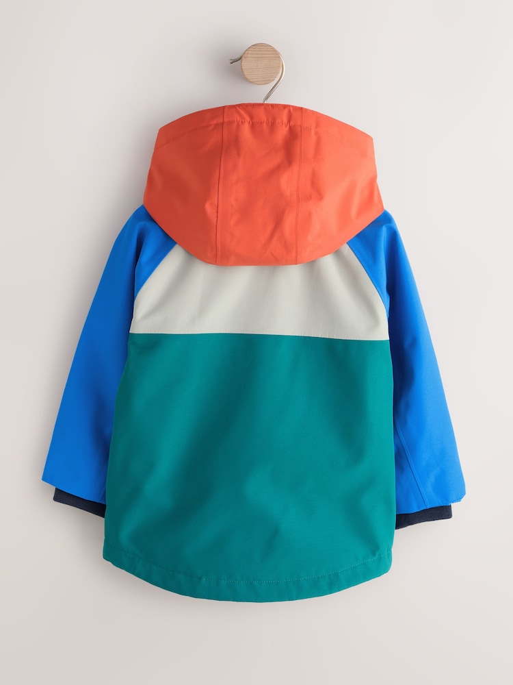 Colourblock Waterproof Fleece Lined Anorak (3mths-7yrs)