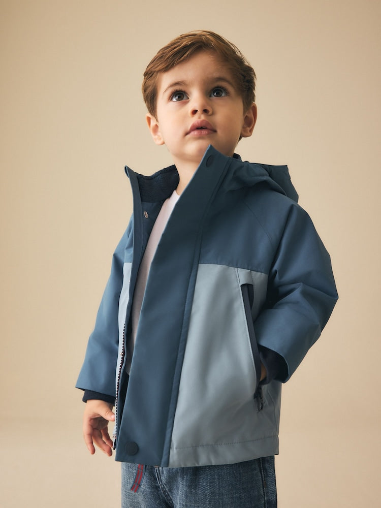 Light Blue Waterproof Fleece Lined Anorak (3mths-7yrs)