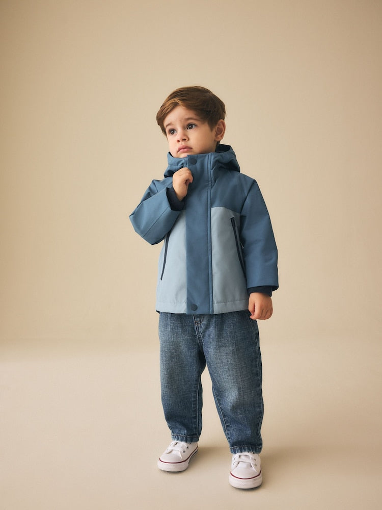 Light Blue Waterproof Fleece Lined Anorak (3mths-7yrs)
