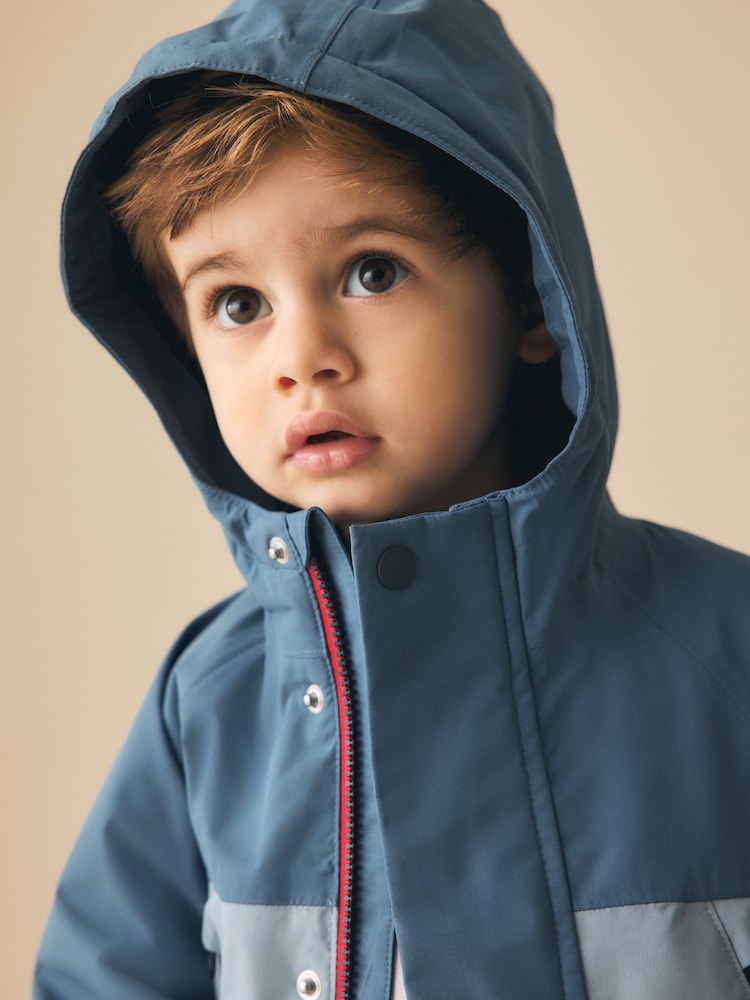 Light Blue Waterproof Fleece Lined Anorak (3mths-7yrs)