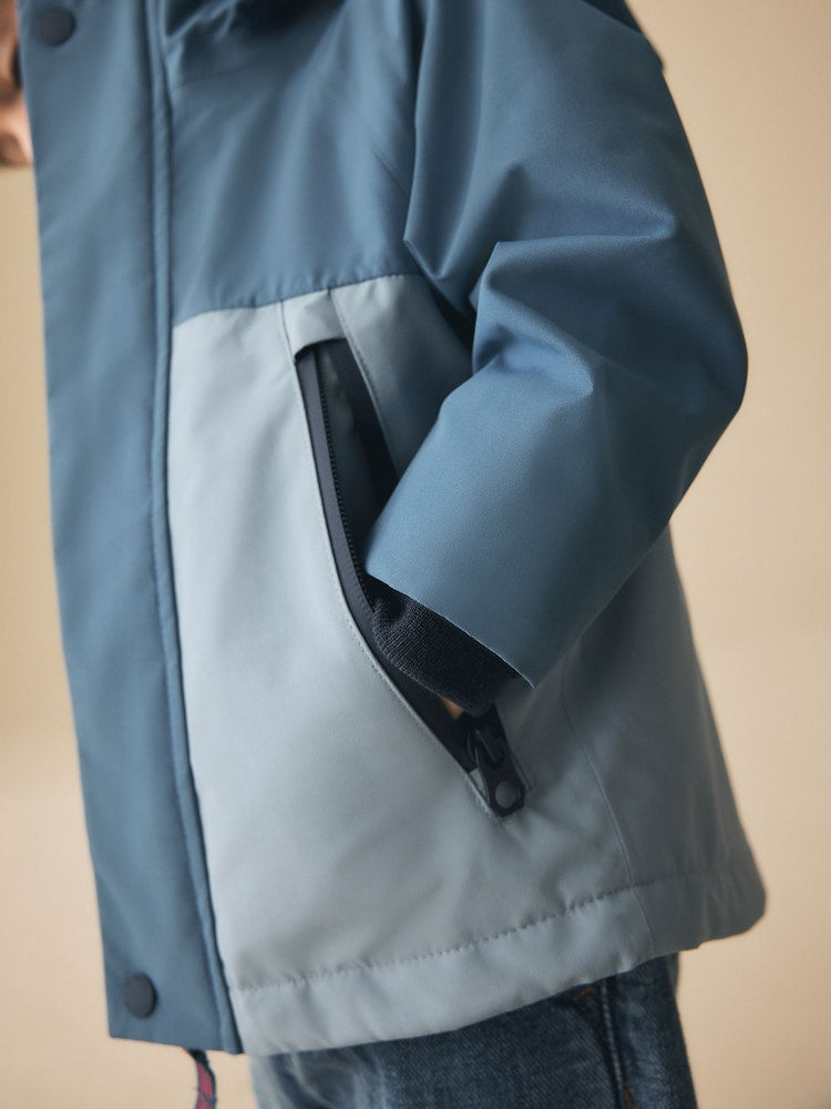 Light Blue Waterproof Fleece Lined Anorak (3mths-7yrs)