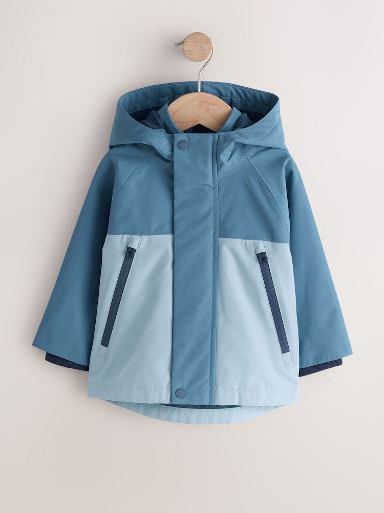 Light Blue Waterproof Fleece Lined Anorak (3mths-7yrs)
