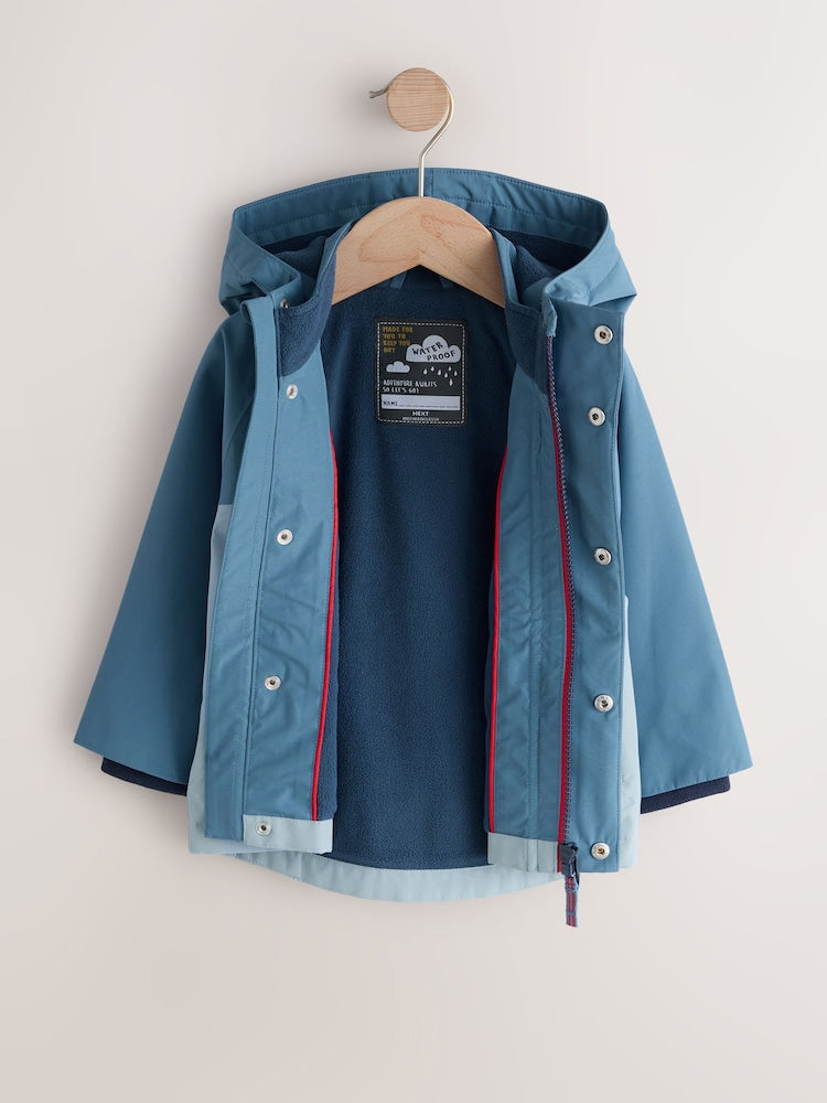 Light Blue Waterproof Fleece Lined Anorak (3mths-7yrs)