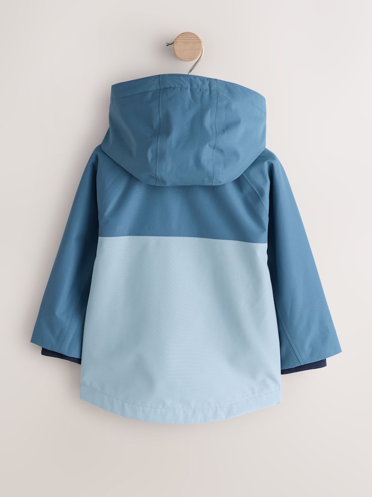 Light Blue Waterproof Fleece Lined Anorak (3mths-7yrs)