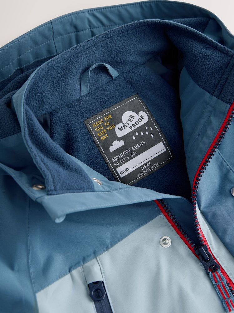 Light Blue Waterproof Fleece Lined Anorak (3mths-7yrs)