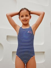Navy Stripe Double Strap Swimsuit (3-16yrs) - Size 3 Years (98cm)