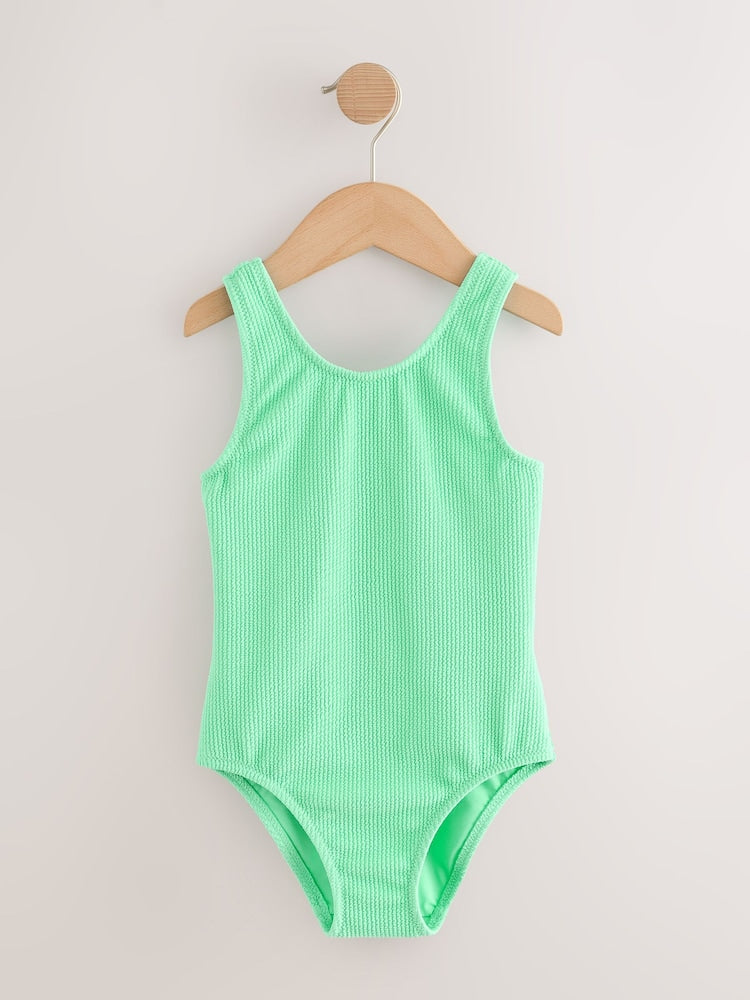Green Crinkle Swimsuit (3-16yrs)