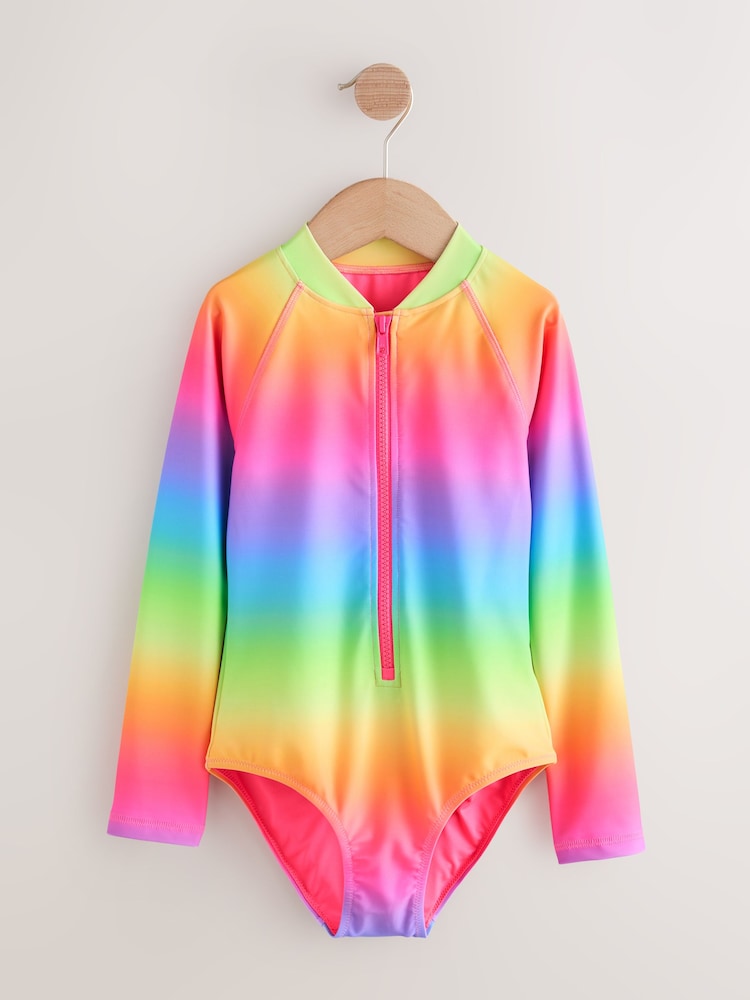 Rainbow Ombre Long Sleeve Sunsafe Swimsuit (3mths-16yrs)