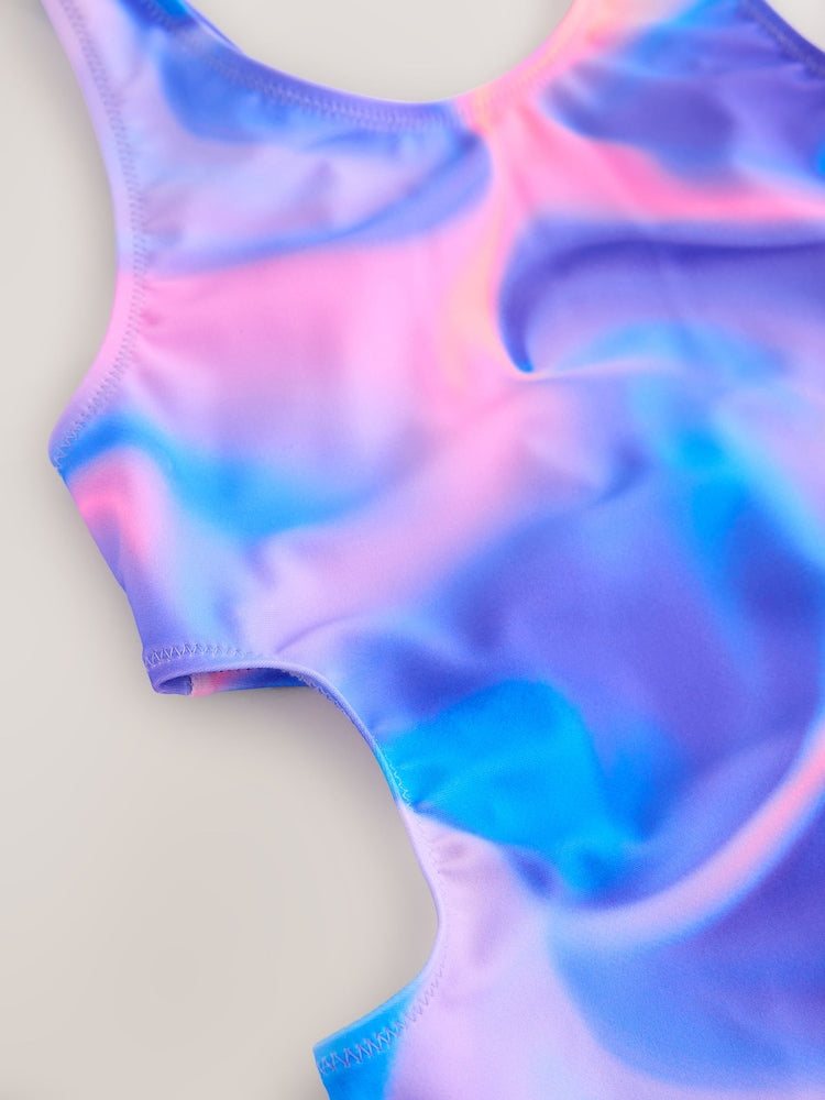 Purple Tie Dye Cutout Swimsuit (3-16yrs) - Size 3 Years (98cm)
