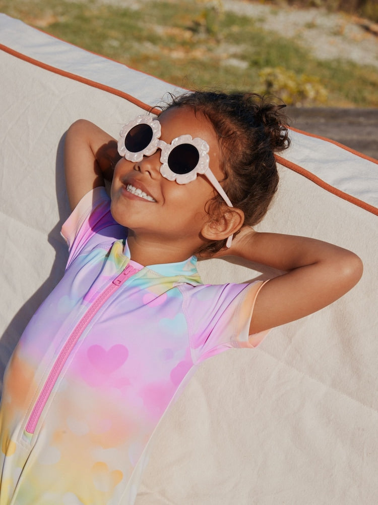 Rainbow Ombre Hearts Sunsafe Swimsuit (3mths-10yrs)