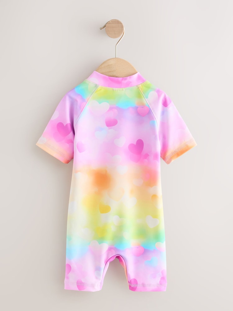Rainbow Ombre Hearts Sunsafe Swimsuit (3mths-10yrs)