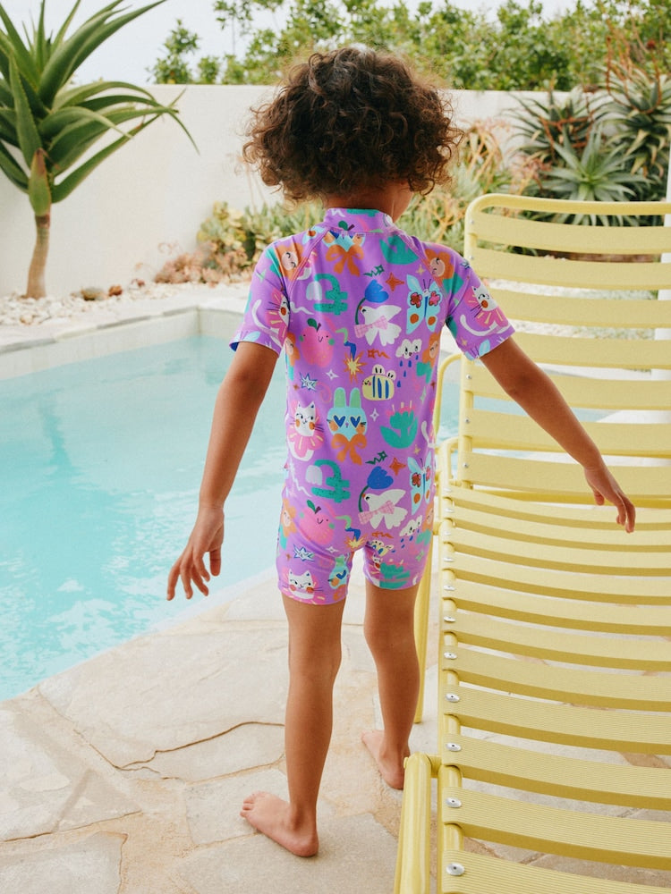 Purple Character Sunsafe Swimsuit (3mths-10yrs)