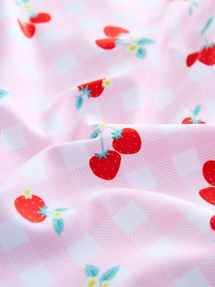 Pink Cherry Gingham Sunsafe Swimsuit (3mths-10yrs)