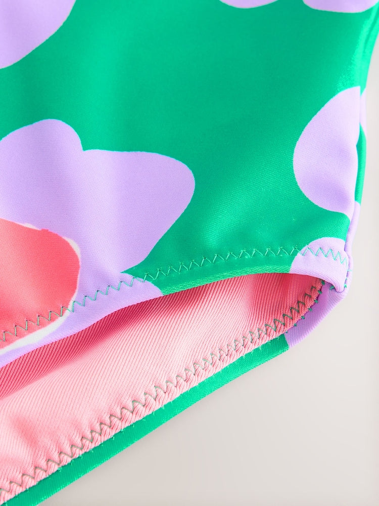 Green Stampy Floral Swimsuit (3mths-10yrs)