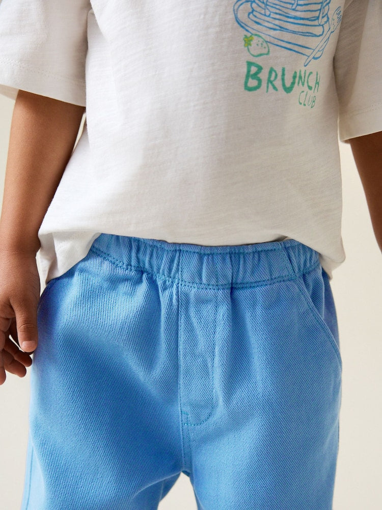 Blue Pull On Wide Trousers (3mths-7yrs)