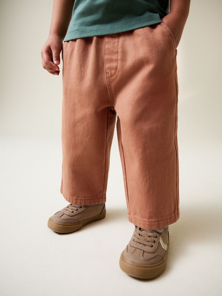 Rust Orange Pull On Wide Trousers (3mths-7yrs)