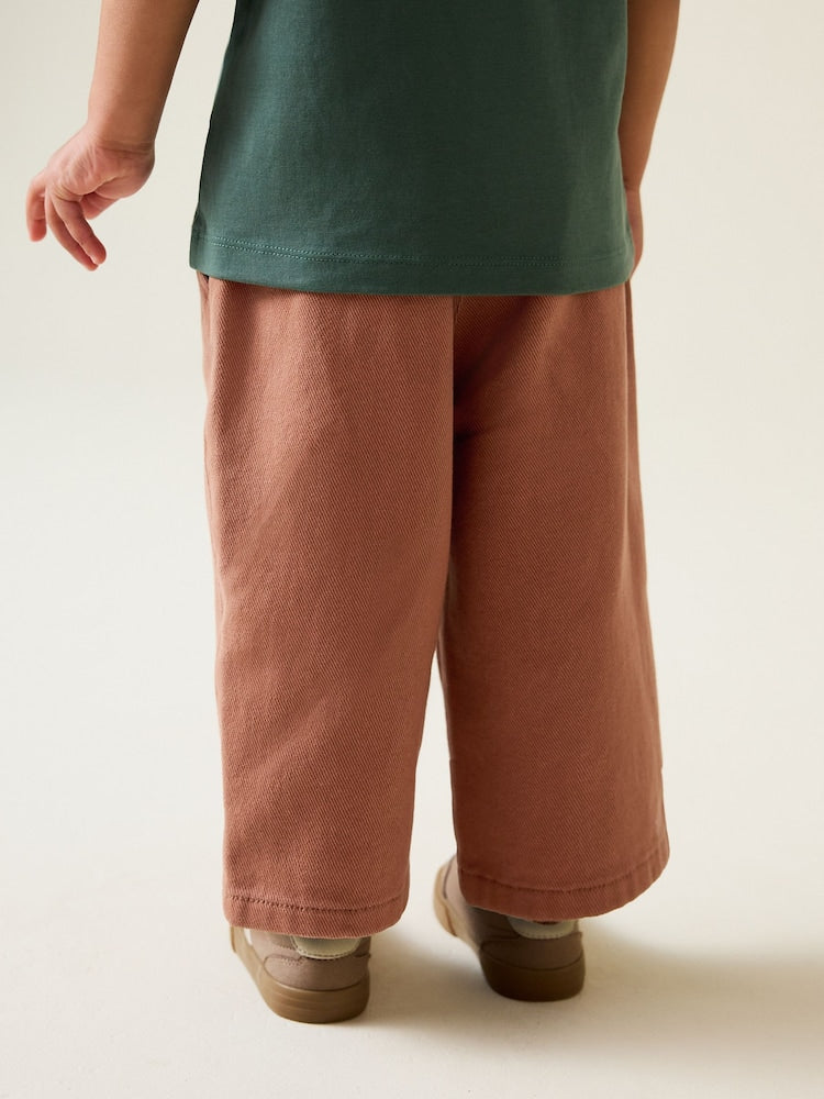 Rust Orange Pull On Wide Trousers (3mths-7yrs)