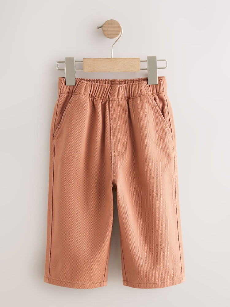 Rust Orange Pull On Wide Trousers (3mths-7yrs)