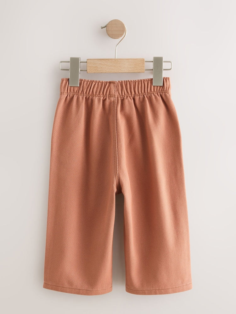 Rust Orange Pull On Wide Trousers (3mths-7yrs)