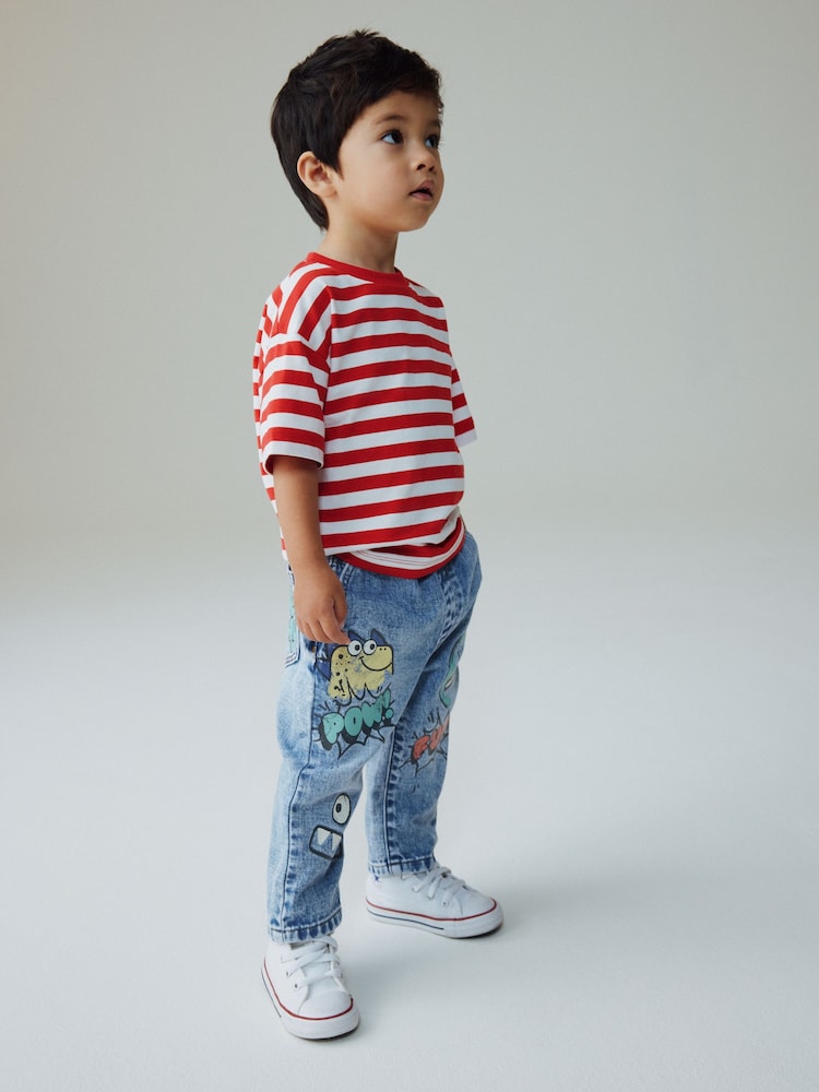 Mid Blue Denim Loose Fit Jeans (3mths-7yrs)