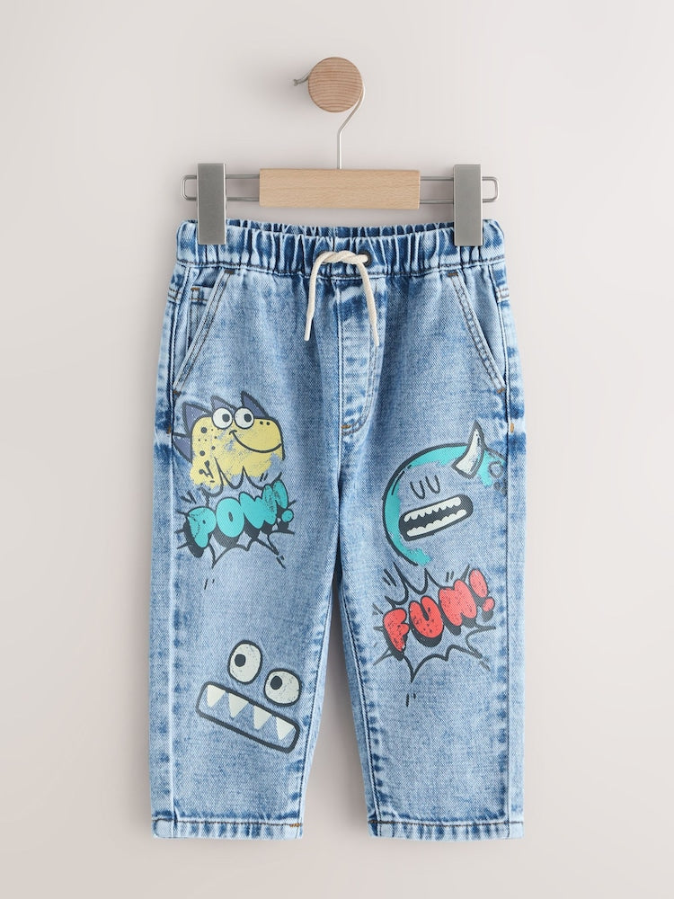 Mid Blue Denim Loose Fit Jeans (3mths-7yrs)