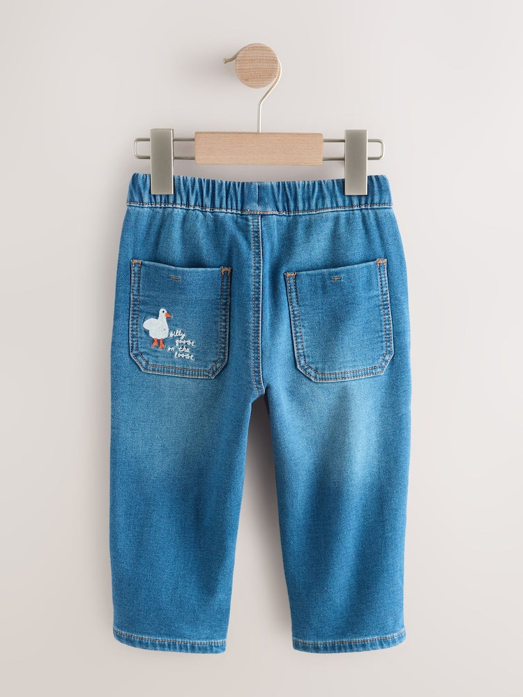 Mid Blue Farm Character Loose Fit Jeans (3mths-7yrs)