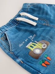 Mid Blue Farm Character Loose Fit Jeans (3mths-7yrs) - Size 3-6 Months (62-68cm)