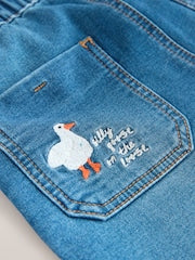 Mid Blue Farm Character Loose Fit Jeans (3mths-7yrs) - Size 3-6 Months (62-68cm)