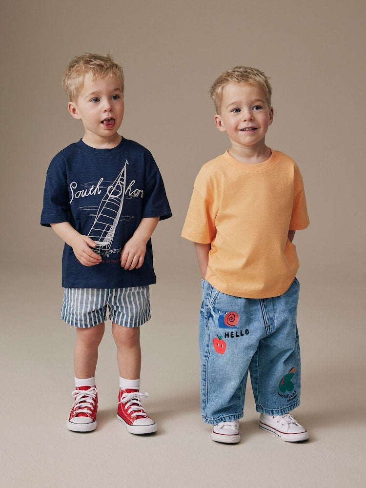 Mid Blue Woodland Character Wide Fit Jeans (3mths-7yrs)