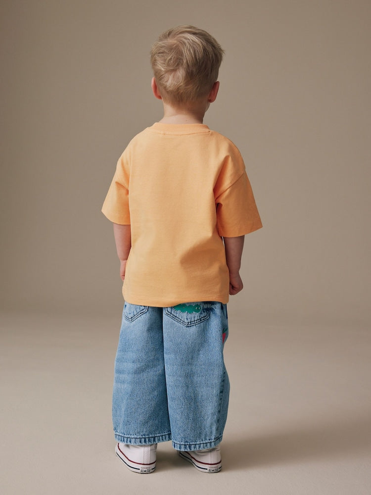Mid Blue Woodland Character Wide Fit Jeans (3mths-7yrs)