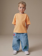 Mid Blue Woodland Character Wide Fit Jeans (3mths-7yrs) - Size 3-6 Months (62-68cm)