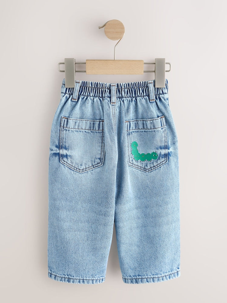 Mid Blue Woodland Character Wide Fit Jeans (3mths-7yrs)
