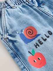 Mid Blue Woodland Character Wide Fit Jeans (3mths-7yrs) - Size 3-6 Months (62-68cm)