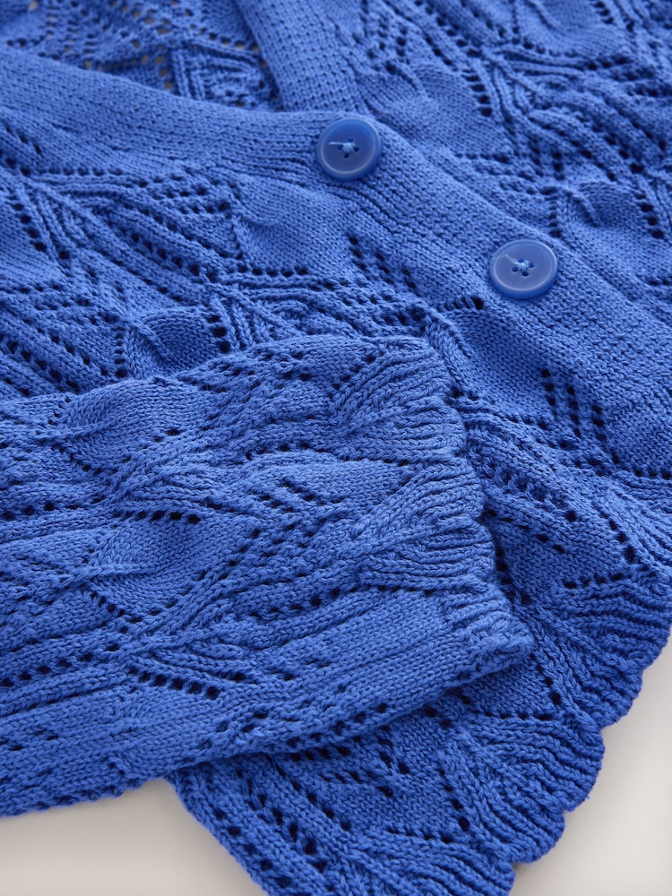 Cobalt Blue Knitted Cardigan (3-16yrs)
