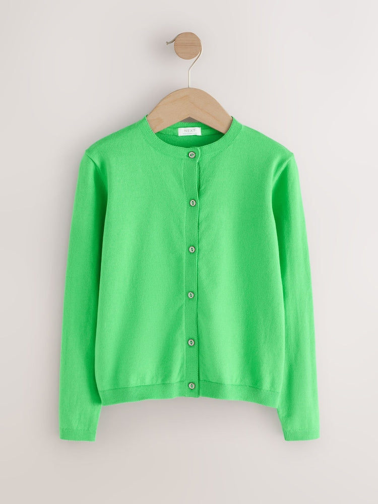 Bright Green Cardigan (3mths-10yrs)