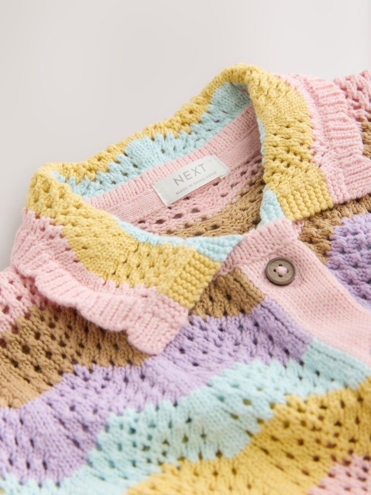 Multi Stripe Knitted Shirt and Trousers Set (3mths-10yrs)