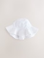 Pink and White Broderie 2pk Baby Bucket Hat - Size 50cm (First Size)