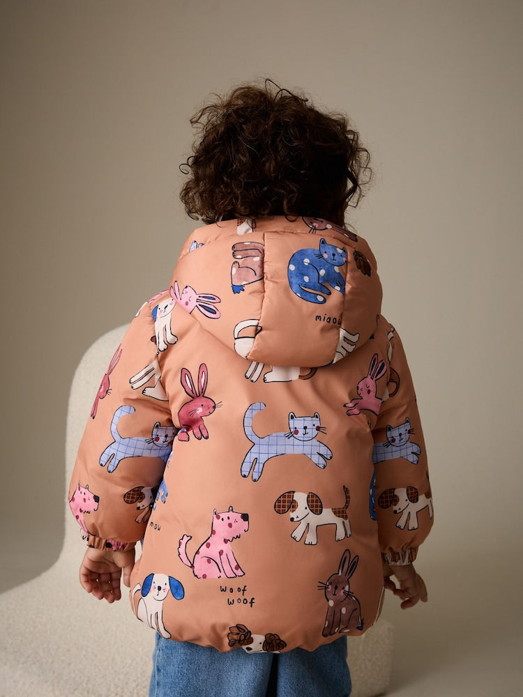 Rust Character Shower Resistant Printed Coat (3mths-7yrs)