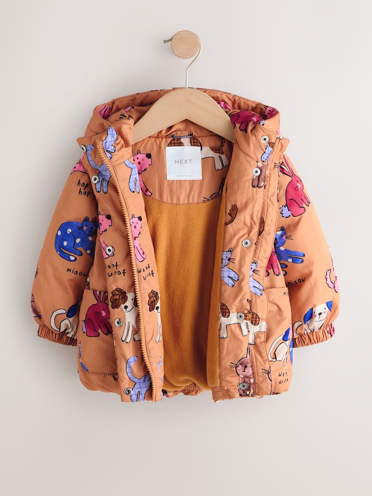 Rust Character Shower Resistant Printed Coat (3mths-7yrs)