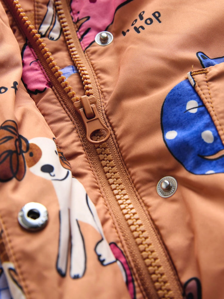 Rust Character Shower Resistant Printed Coat (3mths-7yrs)