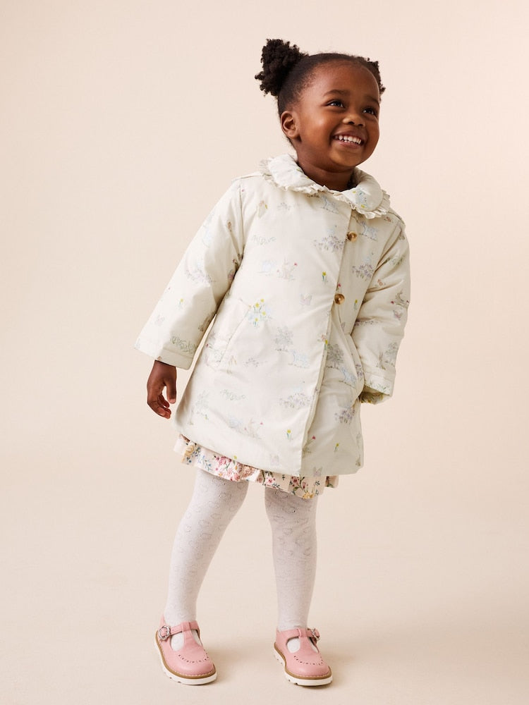 Spring Character Shower Resistant Printed Coat With Frill Collar (3mths-7yrs)