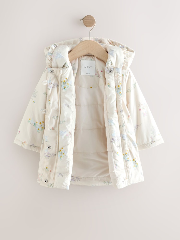 Spring Character Shower Resistant Printed Coat With Frill Collar (3mths-7yrs)