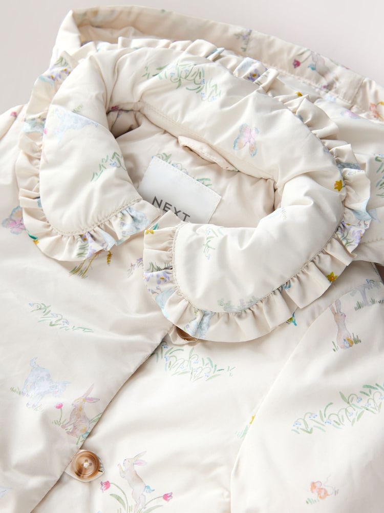 Spring Character Shower Resistant Printed Coat With Frill Collar (3mths-7yrs)