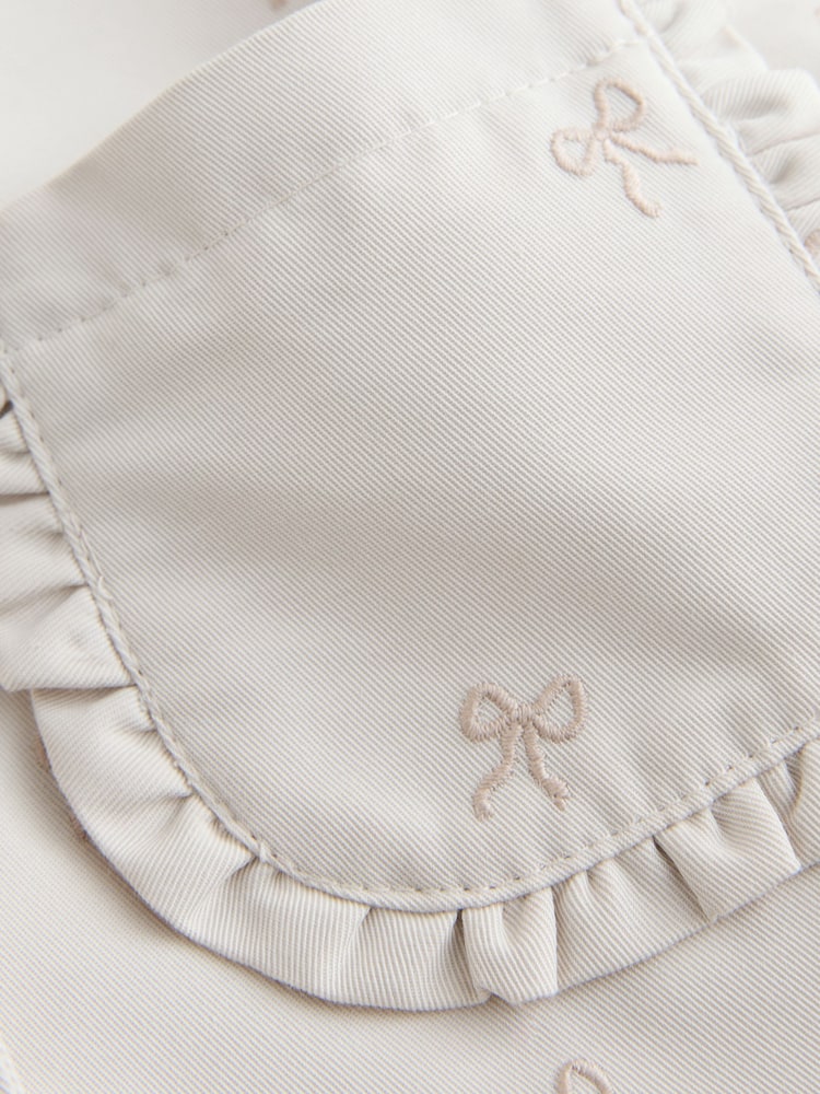 Neutral Bow Embroidered Shower Resistant Coat (3mths-7yrs)