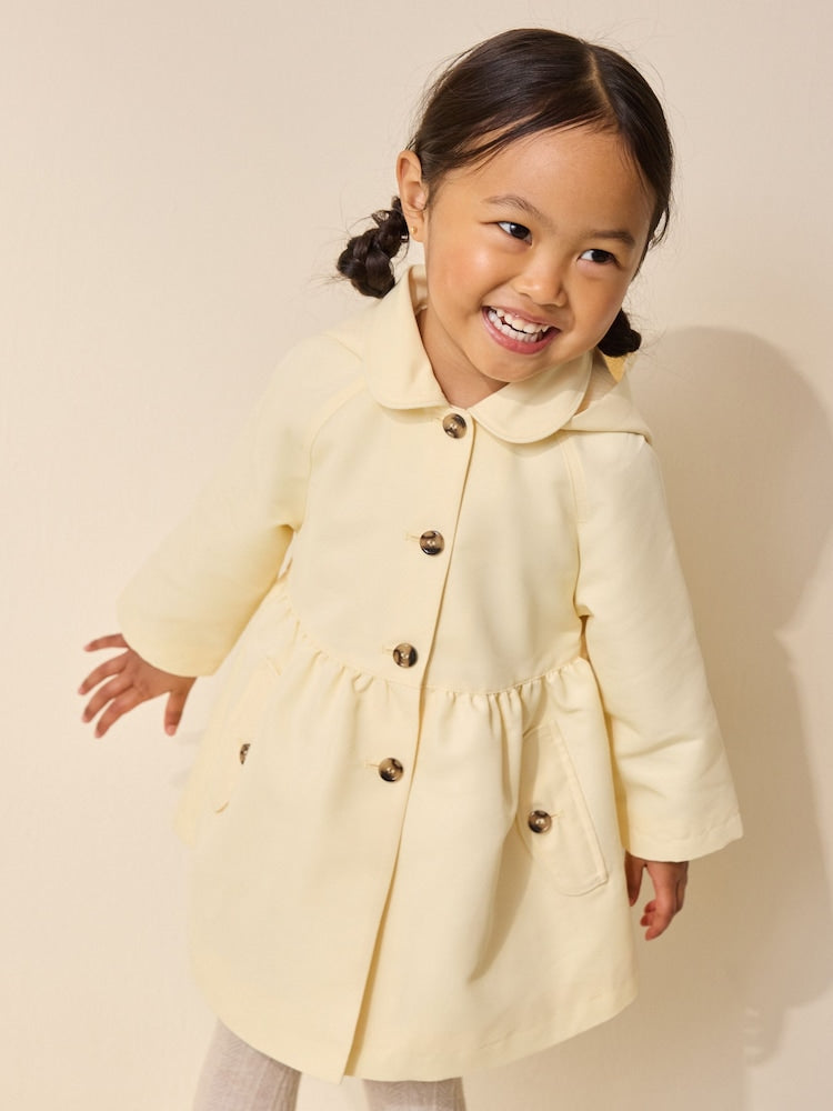 Lemon Yellow Shower Resistant Skirted Coat (3mths-7yrs)