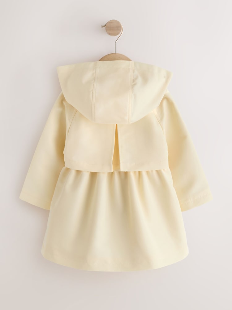 Lemon Yellow Shower Resistant Skirted Coat (3mths-7yrs)