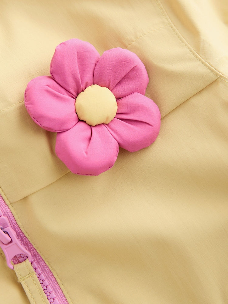 Lemon 3D Flower Waterproof Jacket (6mths-7yrs)
